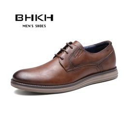 Dress Shoes BHKH Male Sneakers Autumn/Winter traf Leather Men Casual Shoes Business Work Office Lace-up Dress shoes For Men Size47 230509