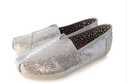Dress Shoes STG S Summer Unisex Comfortable shoes Shining women's lazy Casual Sequin Loafers 230509