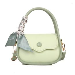 Evening Bags Small Fresh Korean Women's Bag 2023 Niche Design Single Shoulder Silk Scarf Handbag Spring And Summer Messenger