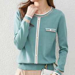 Women's Sweaters Korean Style Knitted Sweater Women Casual O-Neck Long Sleeve Top Woman Pullover Fall Clothes Sueter Mujer Invierno 2023