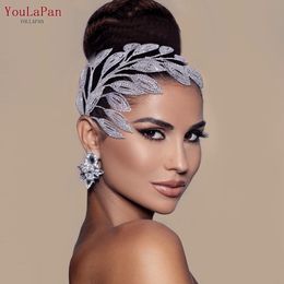 Wedding Hair Jewellery YouLaPan HP452 Bridal Comb Tiara Leaf Bride Accessorie Luxury Crystal Women Headdress 230508