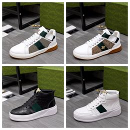 Designer Top Quality Casual Shoes Men Women Cow Leather Snake Ace Bee Tiger Letter G Pattern Embroidery Red Green Designer Dress Sneaker size 38-45 SIZE 38-45