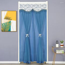 Curtain Double-layer Door Household Free Punching Self-adhesive Kitchen Bedroom Partition Curtains Room