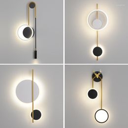 Wall Lamps Reading Lamp Lantern Sconces Led Switch Korean Room Decor Mount Light Applique Mural Design