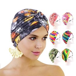 New Women ruffle print Muslim Hijab Turban Head Wrap Hat Beanie Cap Lady Hijab Cap Hat Islamic Arab Wrap Head Scarves abaya