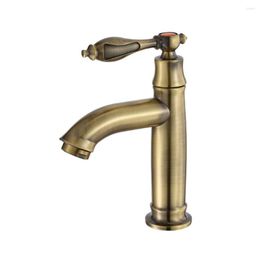 Bathroom Sink Faucets Luxury Brass Material Deck Mounted Basin Cold Water Faucet Only Tap