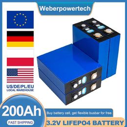 4/8/16/32/48PCS LiFePO4 3.2V 200Ah Battery Rechargeable Lithium Iron Phosphate Batteri Solar Energy System DIY Cell for RV Boats