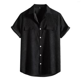Men's T Shirts Womens Tops Blouses Men Spring Summer Top Shirt Solid Color Turndown Collar Casual Short Mens Extra Long Sleeve