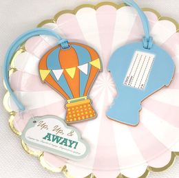 Tropical Party Presents Hot Air Balloon Rubber Luggage Tags Summer Wedding Favours Baggage Tag Bridal Shower Favour SN769