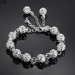 Chain 100% 925 Sterling silver Beautiful bracelets top pretty fashion Wedding Party cute lady nice Ball women bracelet Jewellery 230508