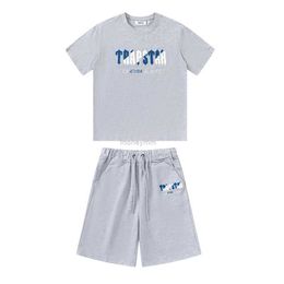 Designer Fashion Clothing Tshirt Tees Trapstar Letter Towel Embroidery Casual Set Summer Simple Versatile Cotton Loose Trendy Shorts Short Sleeves Luxury Casual S