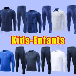 Kids child 2023 2024 Maillots de football French soccer tracksuits BENZEMA MBAPPE GRIEZMANN POGBA 23 24 Francia KIMPEMBE FEKIR Kante tracksuit jacket hoodies