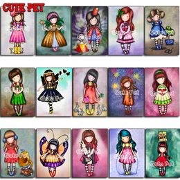 Stitch 5D Diamond Painting Cross stitch Cute cartoon girl Kit Full Drill Square Drill Embroidery Mosaic Art child gift Rhinestone Decor