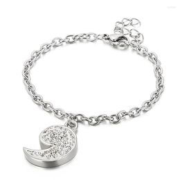 Charm Bracelets Fashion Women Men Silver Colour Gold Stainless Steel Bead Chain Keychain Jewellery