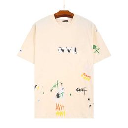 GAL LAVIN Mens Designer T Shirt Casual Man Womens Tees hand-painted ink splash graffiti letters loose short-sleeved round neck clothes CJE2 QOWS