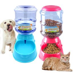 Feeding 3.5L Automatic Pet Feeder Food Dispenser Dog Drinking Fountain Dogs Cat Food Bowl Water Bottle Dispenser Pet Supplies