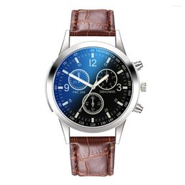 Wristwatches 2023 Luxury Watches For Men Top Band Stainless Steel Dial Quartz Watch Casual Leather Strap Bracele Relojes Para Hombre