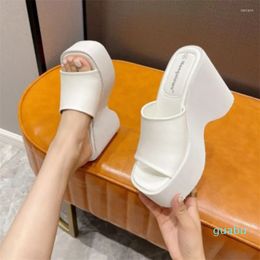 Slippers Summer Platform Women's Shoes High Heel Wedged Flip-flops Sandal Slipper Elegantes Heels