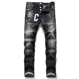 low price~Jeans Mens Stree Denim Tears Luxury Designer Men Embroidery Pants Holes Trousers Clothing US Size 28-38 2023. good v6