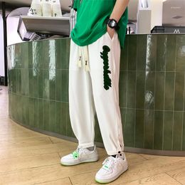 Men's Pants Pantalones Hombre Plus Size 5XL-M Summer Fashion Waffle Cargo Men Clothing 2023 Towel Embroidery Loose Casual Sweatpants