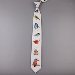 Bow Ties Male Men's Original Design Fun Printing Tie Retro Casual Personality Literary Female Student Bird Necktie