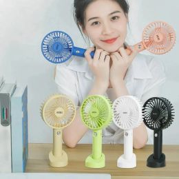 UPS Party Portable USB Rechargeable Fan Mini Handheld Air Cooling Fan Desktop Ventilation Fans With Base 3 Modes For Travel Outdoor Cooler