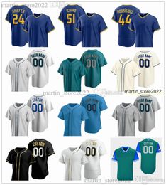 Stitched 2023 Baseball Jerseys 0 Sam Haggerty 12 Evan White 16 Kolten Wong 85 Jonatan Clase Teoscar Hernandez Cade Marlowe Dylan Moore Taylor Trammell Cooper Hummel