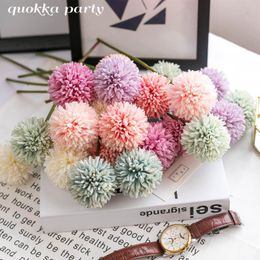 Decorative Flowers Branch Autumn Party Wedding Home Decoration Artificial Fake Dried Chrysanthemum Plants Year Wreath Fall Decor & Wreaths