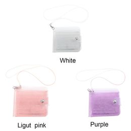Card Holders Glitter Wallet Holder Clear Short Purse 2023 Transparent Jelly Bag Women Fashion Trend Ladies Shoulder Handbag