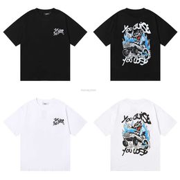 Designer Fashion Clothing Tshirt Tees Trendy Trapstar Crazy Truck Cute Cartoon Print Short Sleeve Summer Loose Cotton Round Neck T-shirt for Men Women for sale