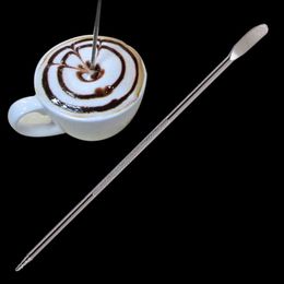 Coffee Art Needles Fantasy stainless steel coffee needle barista cappuccino latte espresso coffee decoration pen art household kitchen coffee tool P230509