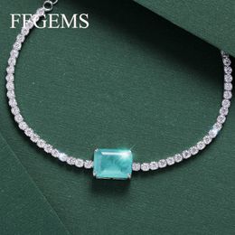 Chain FFGEMS Paraiba Tourmaline Emerald Gemstone Diamonds Bangle Charm Tennis Bracelets silver gold Colour Fine Jewellery Wholesale box 230509