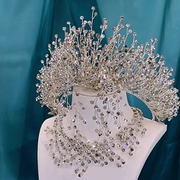 Wedding Hair Jewellery Crown Bride Headwear Baroque Gold Silver Colour Tiaras Princess Accessories for Queen's Party 230508
