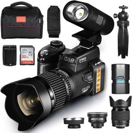 Câmera digital de câmeras digitais da G-ANICA Câmera DSLR de 33MP com câmera de vídeo digital de lente Telepo de 24 anos