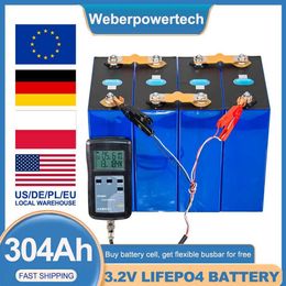 4/8/16/32PCS 3.2V LiFePO4 304Ah 280Ah Battery With Busbars High Capacity 6000 Cycles DIY Rechargeable Batteri Pack for RV Boats