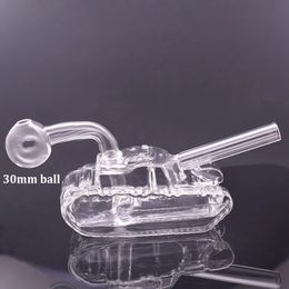 Fashion Tank Glass Oil Burner Bongs Hookah Heady Bubbler Smoking Pipe Detachable Dab Rigs Beaker Bong with Oil Burner Pipes