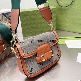 Flap Women Bags Shoulder Bag Classic Vintage Handbags Metal Hardware Letter Magnetic Buckle Removable Canvas Leather Red Green Stripe Clutch Purse