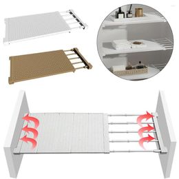 Hooks Wardrobe Shelf Sticky Layered Partition Board Adjustable Closet Storage Rack Nail-Free Shelves