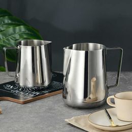 Milk Jugs 350/600ml stainless steel milk sparkling jug coffee barista frother steaming espresso jug frother cup milk jug P230509