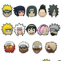 Charms 712 Days Delivery Cartoon Comic Sasuke Soft Pvc Shoe Jibtz For Clog Accessories Bithday Haloween Xmas Gift Drop Otqgn