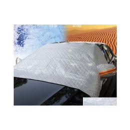 Car Covers Clothing Half Er Heat Insation Sunshade Anti Frost Snow Windshield Sun Protection Four Seasons Drop Delivery Mobiles Moto Dhvl3