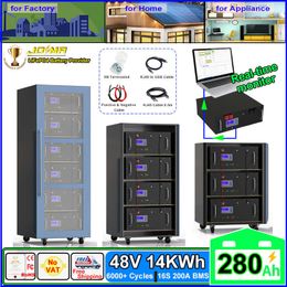 48V LiFePO4 280Ah 200Ah 100Ah battery pack 51.2V 10KWh 100% capacity with RS485 tank for energy storage backup power supply