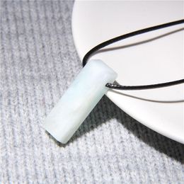 Pendant Necklaces Natural Aquamarines Quartz Slice Point Bead Necklac Woman Jewellery Gem Stone Collar Fashion Simple Style Couple Love GiftPe