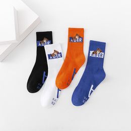 Men's Socks Korean Style Ulzzang Harajuku ADER Bear Street Fashion Trend Sports Sock Hip Hop Skateboard Sox