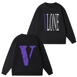 vlone Big V Letter hoodie for man Mens Graphic Print Hoodies Hip Hop Short Sleeve Cotton Crew Neck Tee Tops for Men Women blue hoodie streetwear man designer female