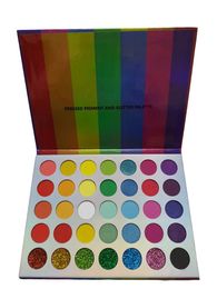 Long-lasting Waterproof Colourful Eyeshadow Palette Makeup Highly Pigmented Rainbow Eye Shadow Pallet Matte Shimmer Glitter Eye Pressed Powder Palette