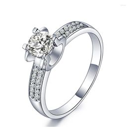 Cluster Rings Diamond S925 Sterling Silver For Women 2023 Fashion Wedding Bands Fine Jewlery Couples CROWN Jewellery