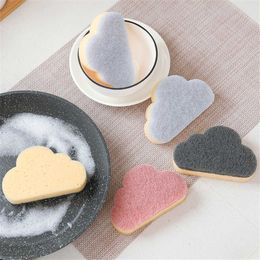 Sponges Scouring Pads 4PCS Creative Multi-functional Cloud Sponge Kitchen Washing Cloth Car Glass Strong Decontamination Y23