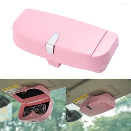 Interior Accessories Car Sun Visor Sunglasses Glasses Name Cards Ticket Holder Clip Box Storage Tidy Organizer Case