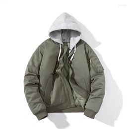 Men's Jackets Winter Jacket Men Fashion Casual Thicken Bomber Coat 2023 Autumn Premium Thick Warm Hooded Cotton Parkas Male